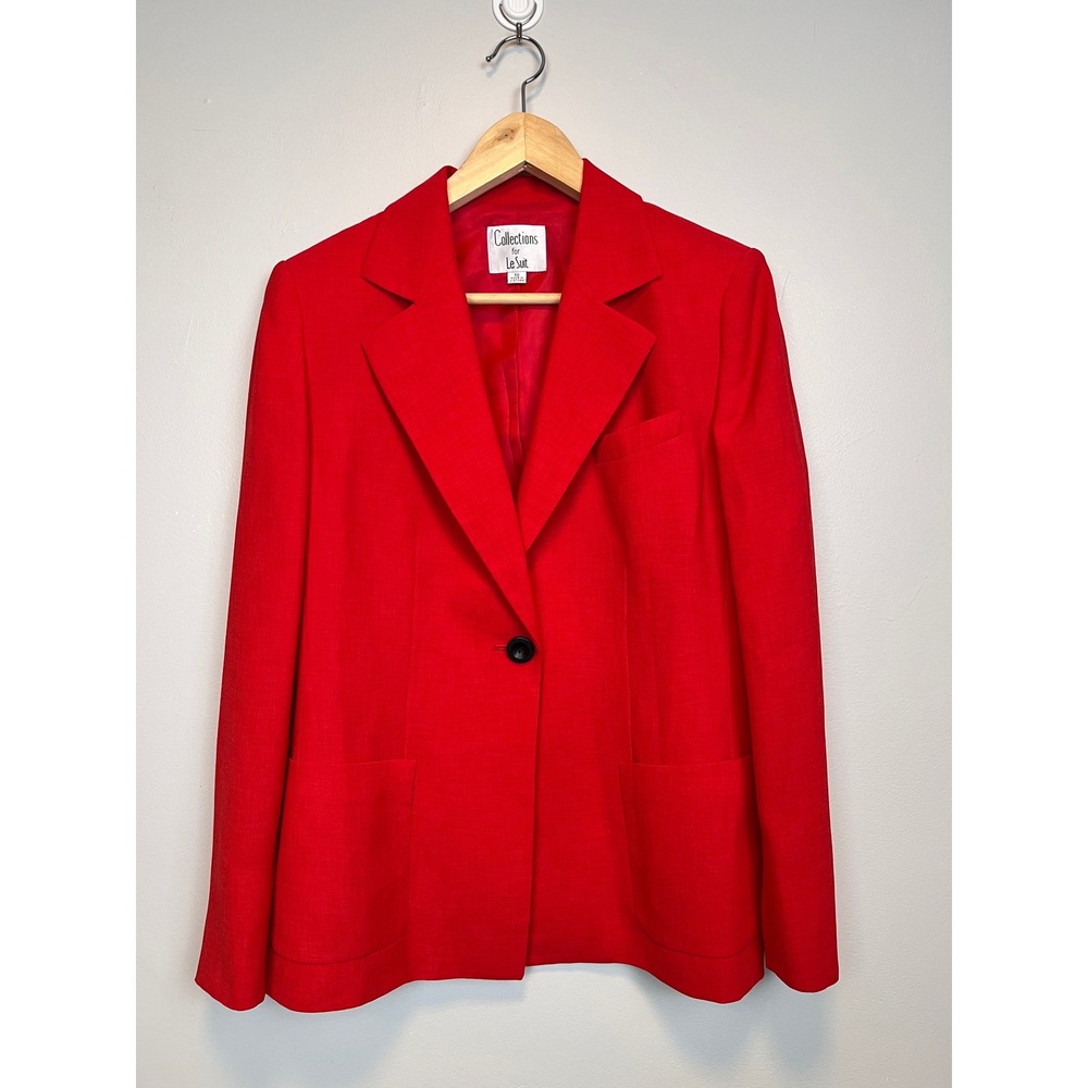 Collections for‎ Le Suit Red Blazer 10 Power Suit Jacket Business Formal Bold